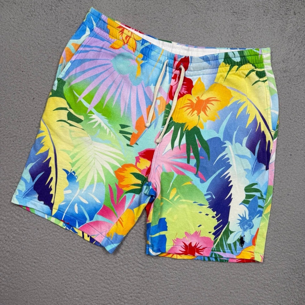 Polo by Ralph Lauren Bright Multicolor Tropical Athletic Shorts